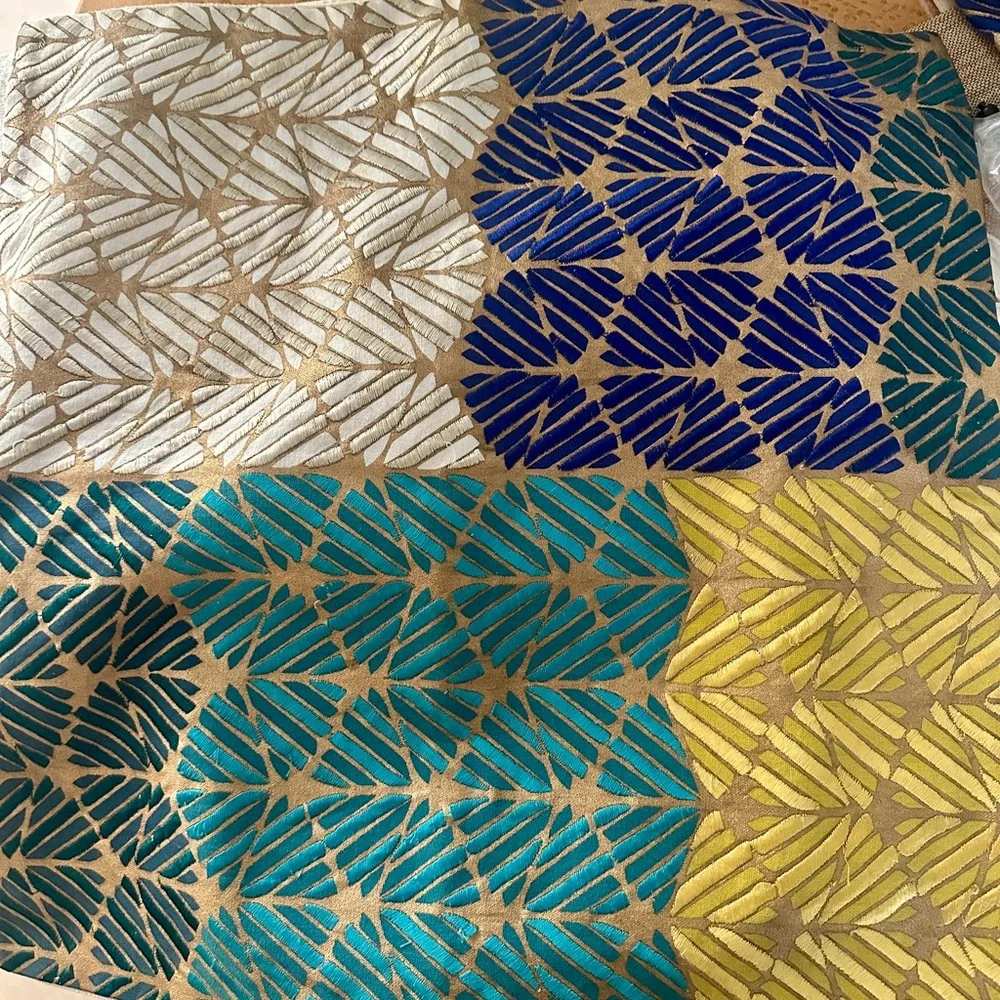 NWOT Set of‎ TWO Colorful Geometric Patterned Pillowcases
